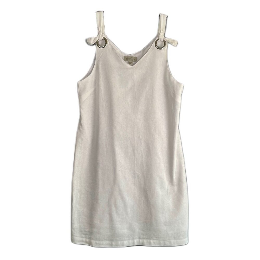 CHARLIE PAIGE White Linen Sundress - Size M